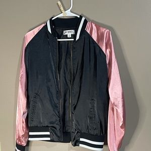 Say What Pink Los Angeles California Varsity Jacket